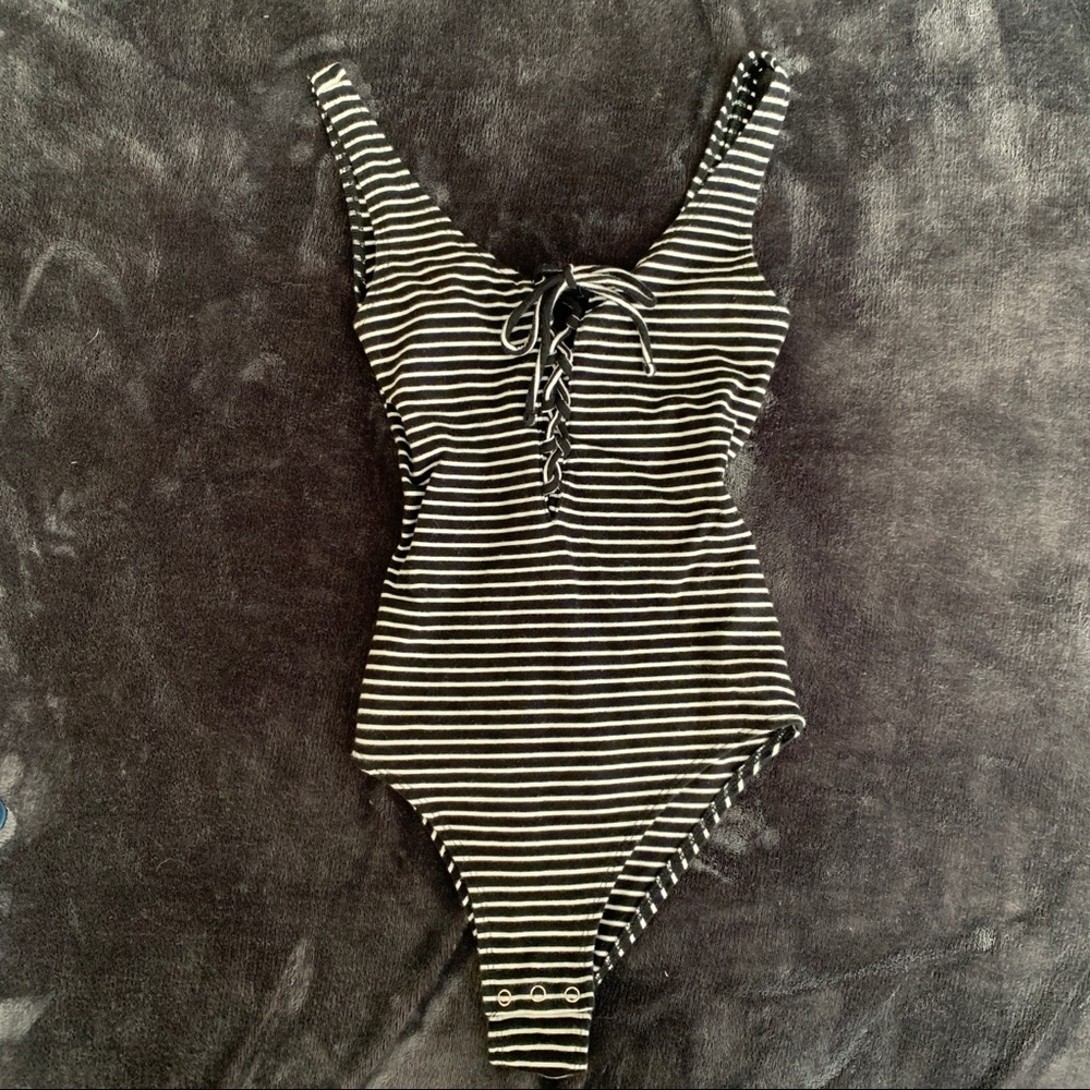 Striped Topshop Bodysuit